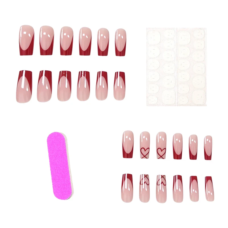 Künstlerisches dekoratives Press-On-Nagelset Karnz