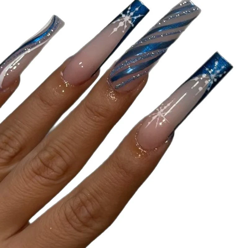 Künstlerische dekorative lange Acryl-Nagelverlängerungen Karnz