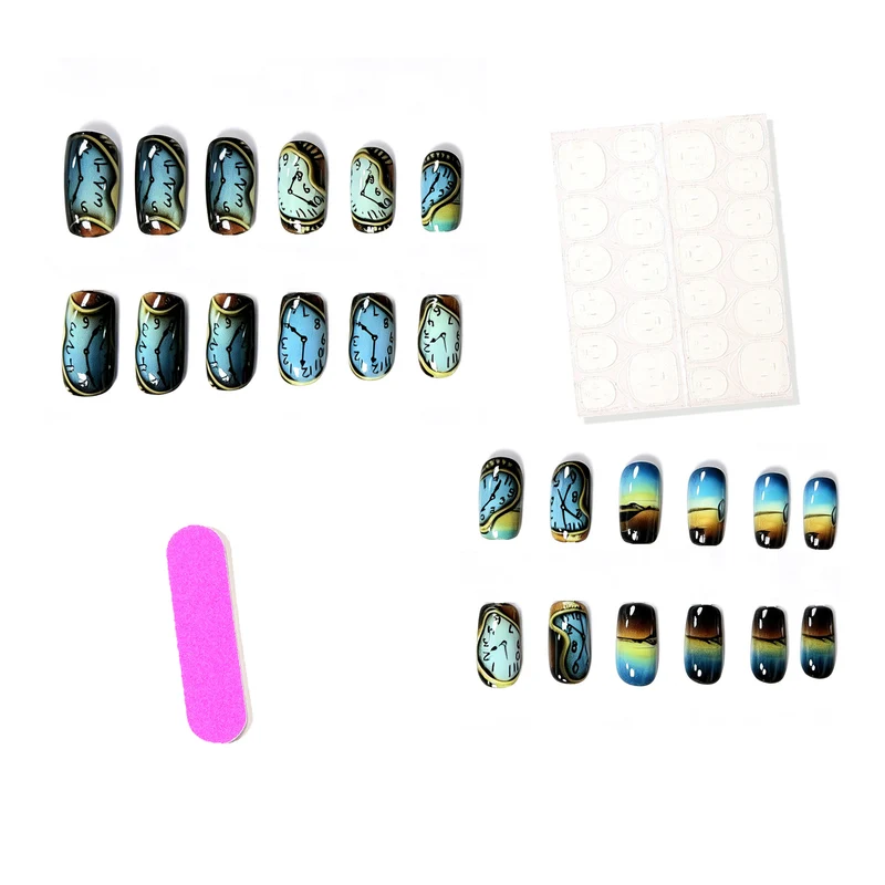Künstlerische Uhren Design Nagelkunst Karnz