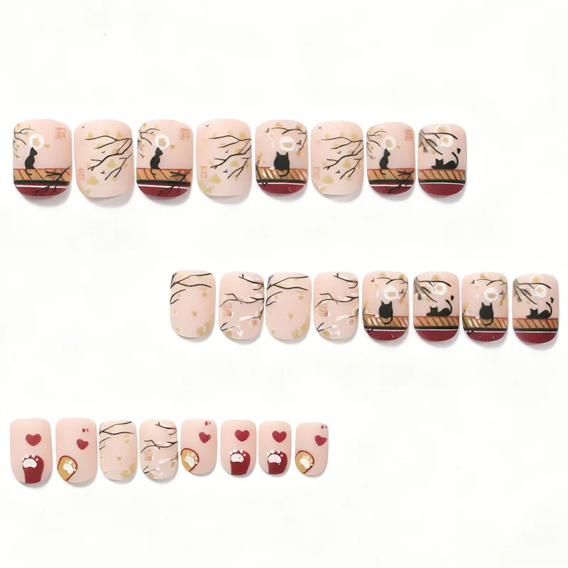 Künstlerisches katzenthema Acryl-Nagelkunst-Set Karnz