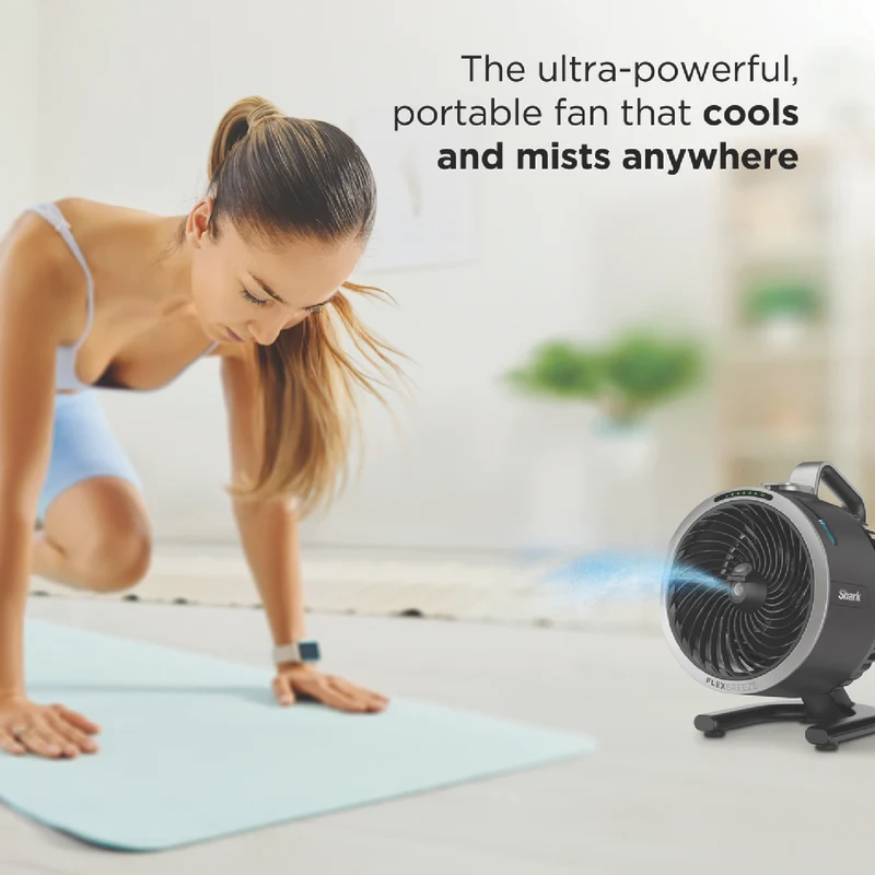 Shark FlexBreeze HydroGo Misting Portable Fan (Dark Grey)