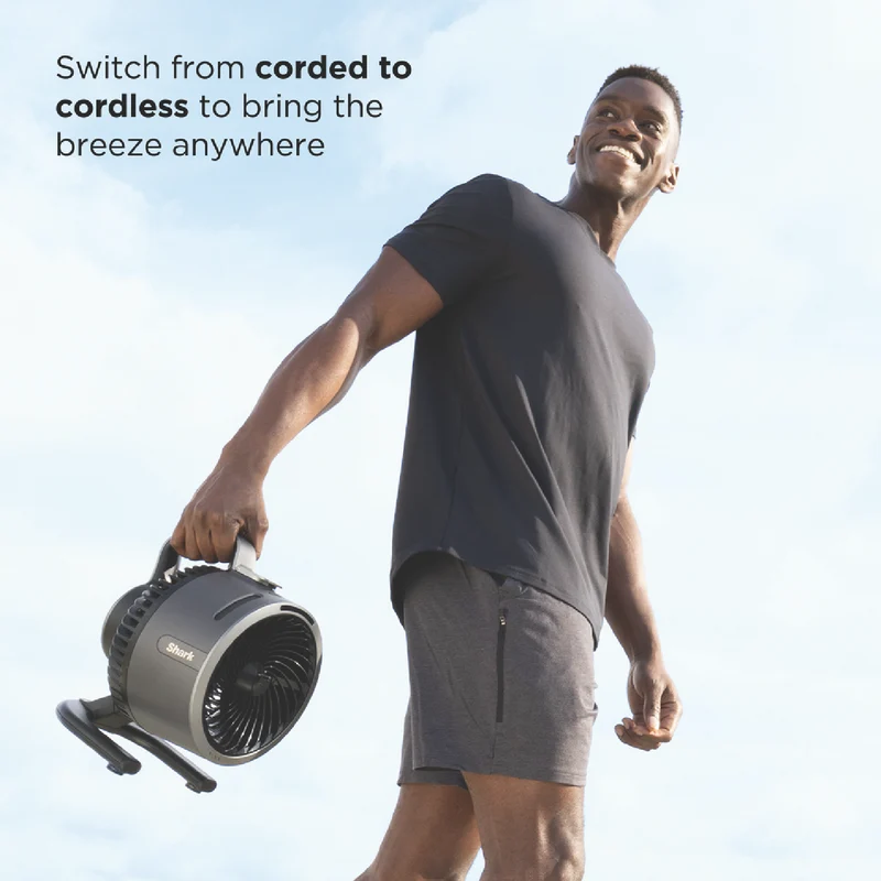 Shark FlexBreeze HydroGo Misting Portable Fan (Dark Grey)