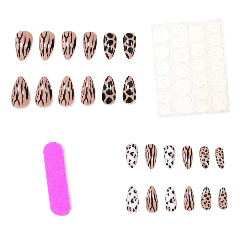 Animal Print Acryl Nagelset Karnz