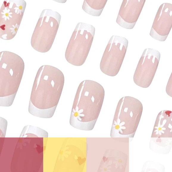 Acrylblumen-Nagelkunstverzierte Karnz