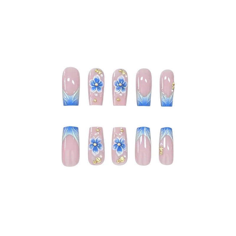 3D Floral Acryl Nail Enhancements Karnz