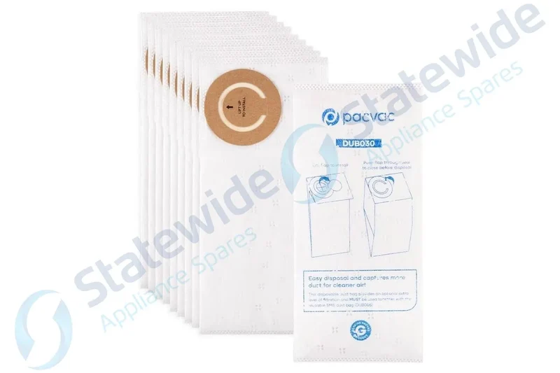 PACVAC THRIFT BACKPACK SMS SEALED DUST BAG 5L(10 Pack)-Genuine