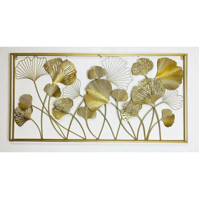 Dekorative Metall-Wandkunst-Skulptur mit Ginkgo-Blatt-Design Karnz 1789208504