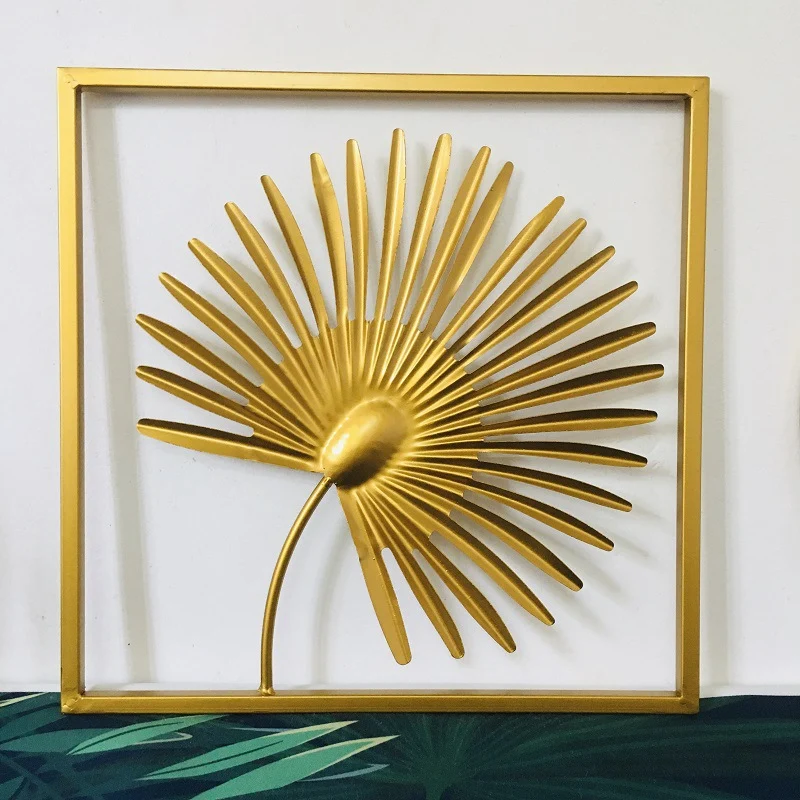Dekorative Metall Palmblatt Wandkunst Karnz