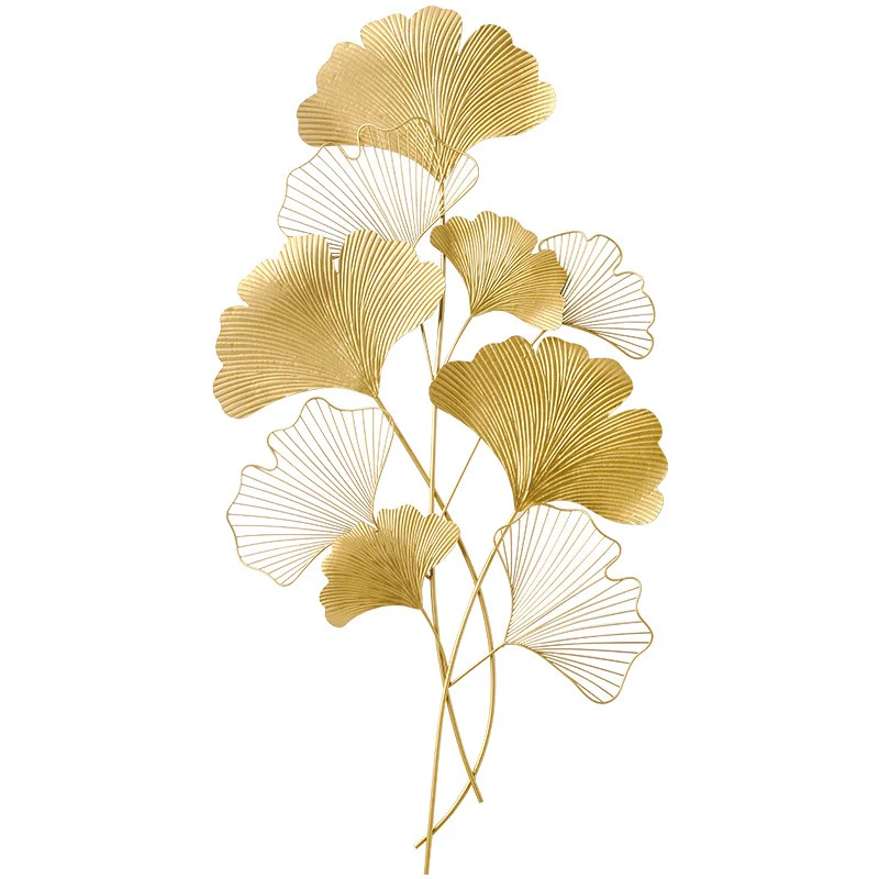 Dekorative Metall Ginkgo Wand Skulptur Karnz