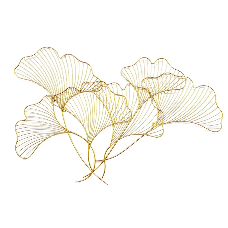 Dekorative Metall Ginkgo Blatt Wandkunst Karnz