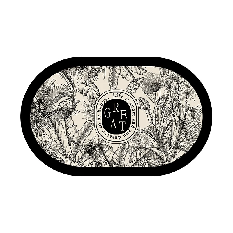 Botanisch gemusteter Bereichsteppich