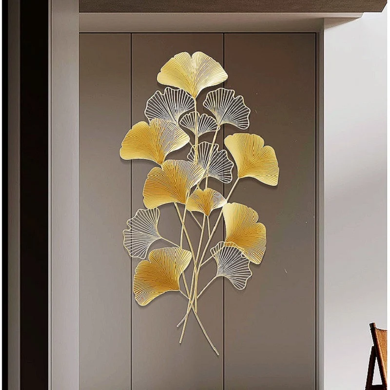 Zeitgenössische Ginkgo-Blatt-Wandskulptur Karnz