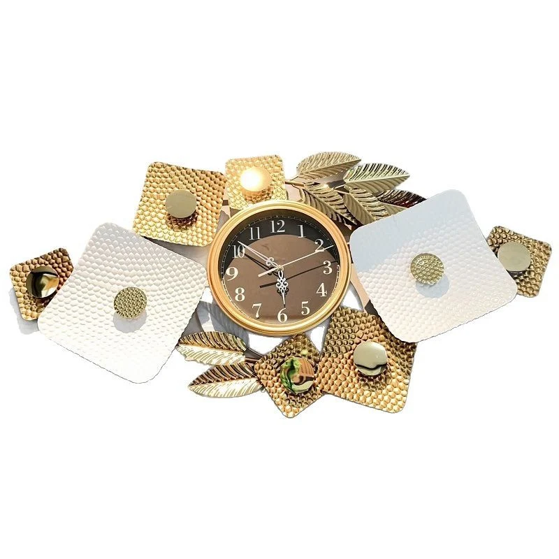 Zeitgenössische florale Wanduhr Skulptur Karnz