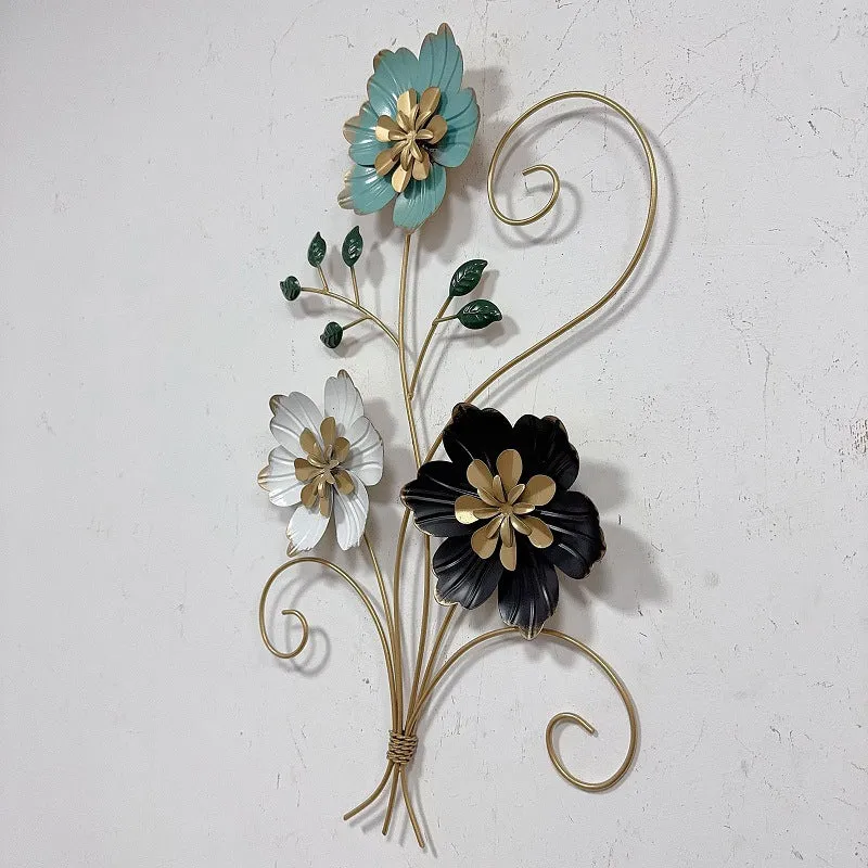 3D Blumen Metall Wandkunst Karnz