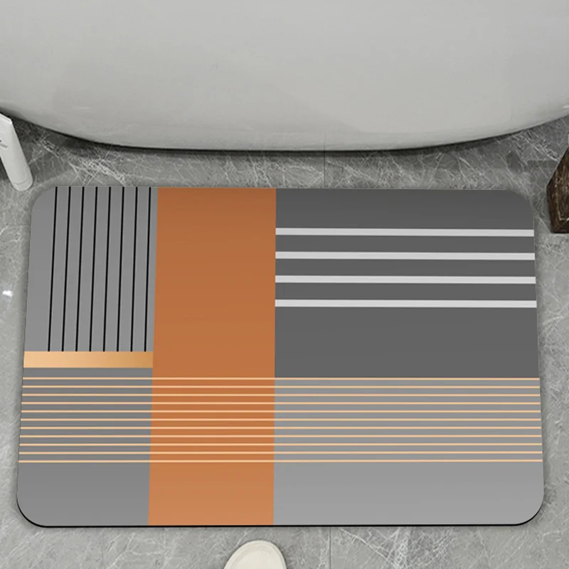 Abstraktes geometrisches Muster Badmatte