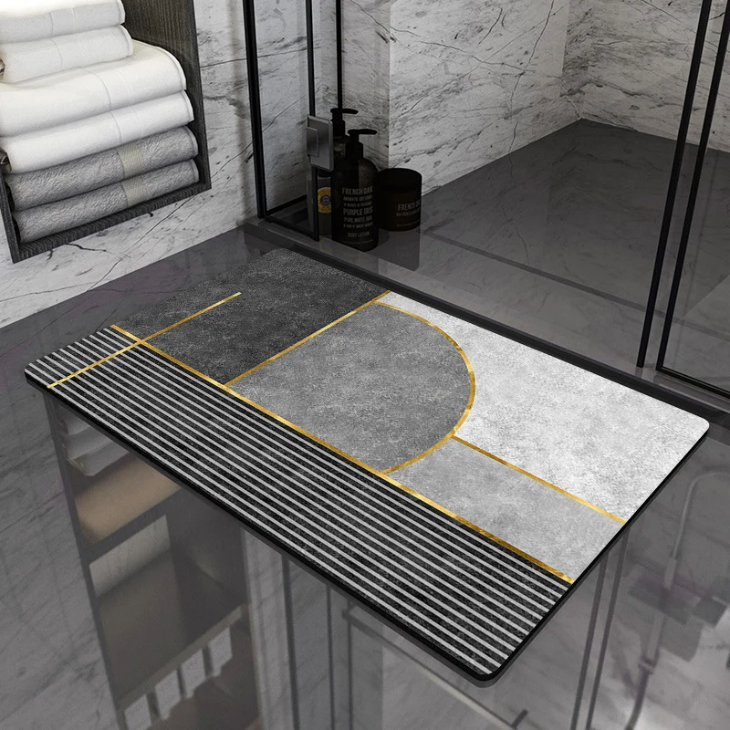 Moderne geometrische Badezimmermatte