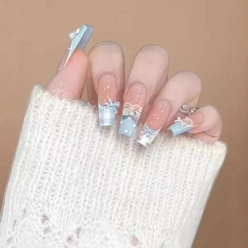 Dekorative Extra-Lange Acryl Nagelkunstverlängerungen Karnz