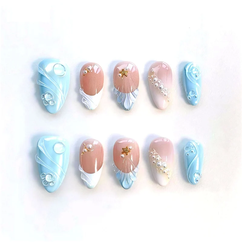 Dekorative Acryl-Nagelkunstverlängerungen Karnz