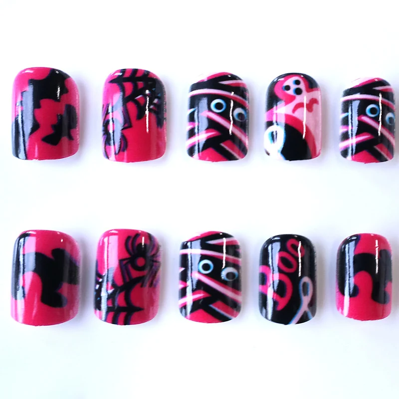 Kreatives Themen-Press-On-Nagelset Karnz