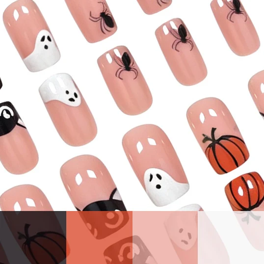 Kreative Halloween-Themen Nagelkunst-Verzierungen Karnz