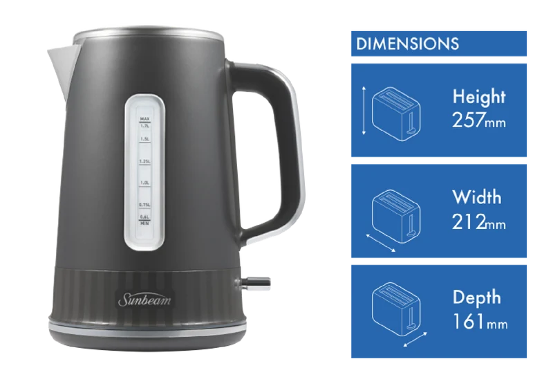 Sunbeam 1.7 Litre French Riviera Kettle Graphite
