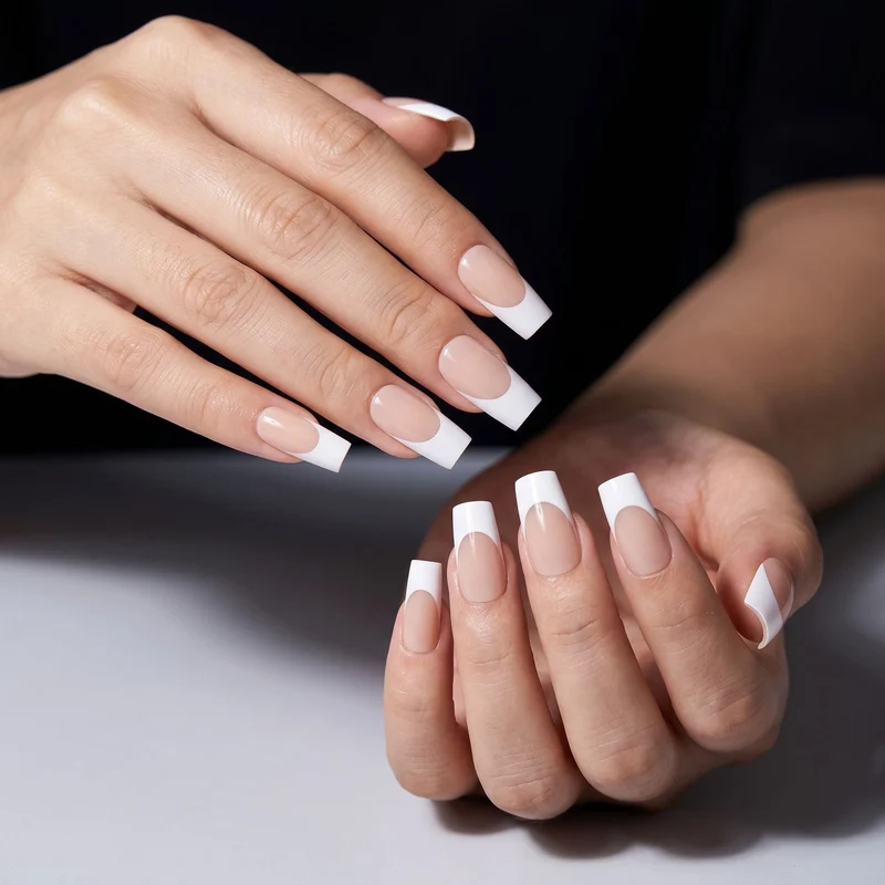 Chic Französische Tip Nagelverstärkungen Karnz