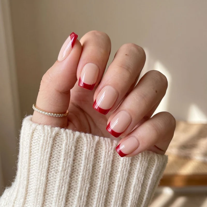 Chic Französische Tip Nagelverstärkungen Karnz