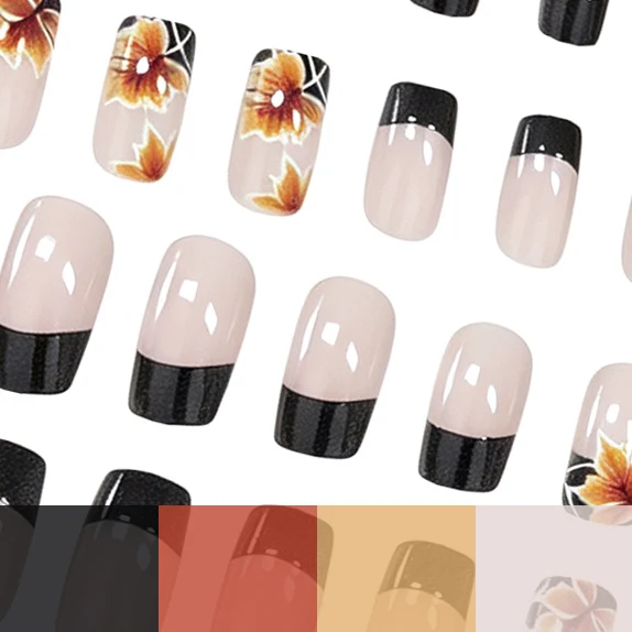 Herbst-Themen Blumen Nagelkunst Karnz