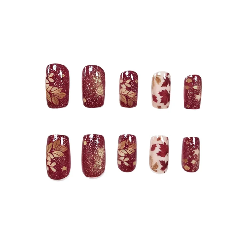 Herbstblätter Nagelkunst Karnz