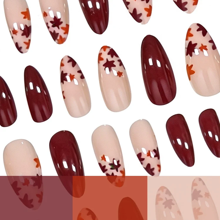 Herbst-inspirierte langanhaltende Nagelkunst Karnz