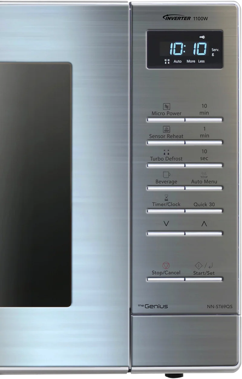 Panasonic 32L 1100W Inverter Microwave - Stainless Steel