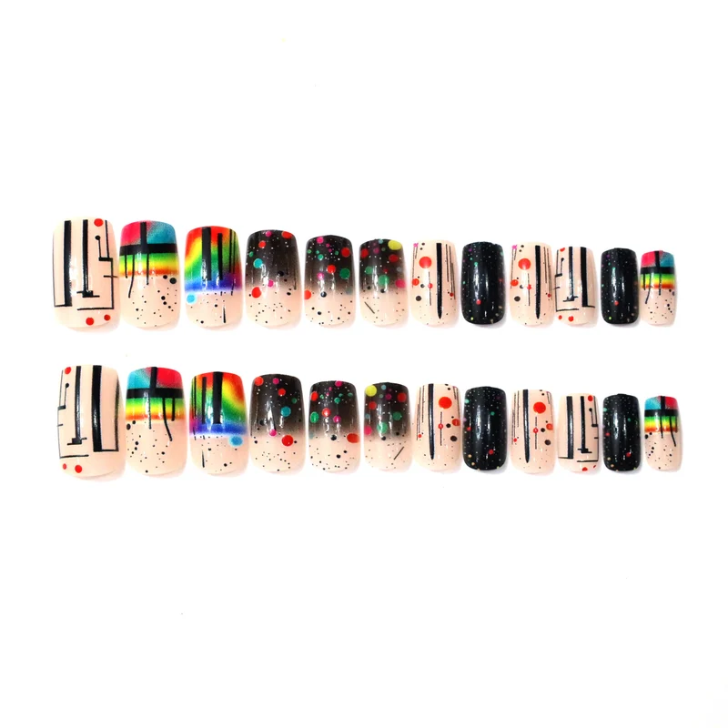 Künstlerische Neon-Acryl-Nagelkunst Karnz