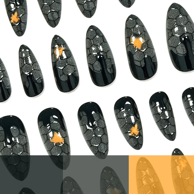 Künstlerische Waben-Nagelverzierungen Karnz