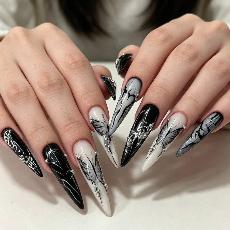 Künstlerische Stiletto-Nagelveränderungen Karnz 1789915460
