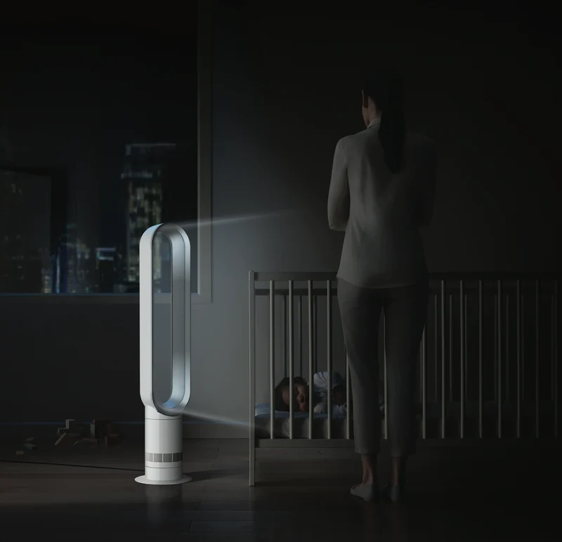 Dyson AM07 White/Silver Tower Fan