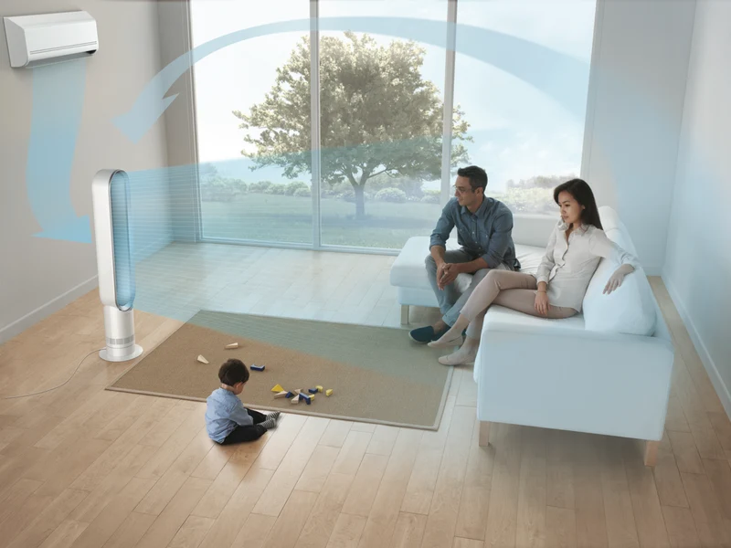 Dyson AM07 White/Silver Tower Fan