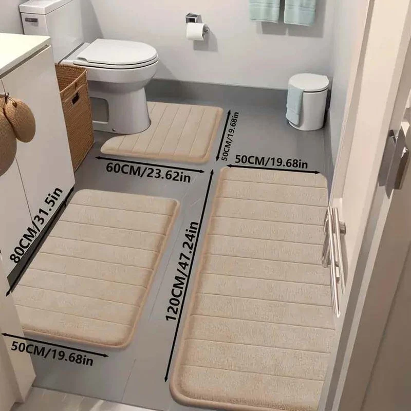 Memory Foam Badezimmer Teppich Set