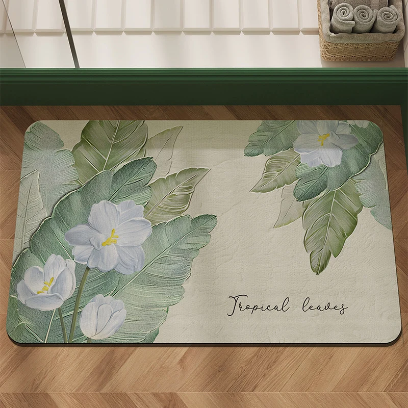 Blumenmuster Badezimmermatte
