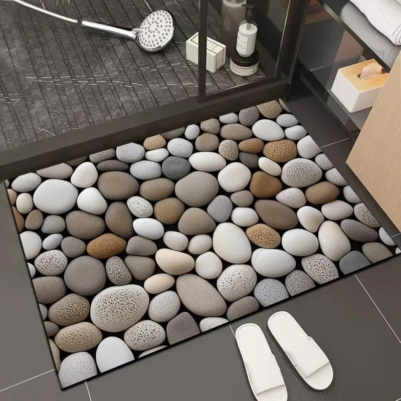 Reflektierender floraler Badematte