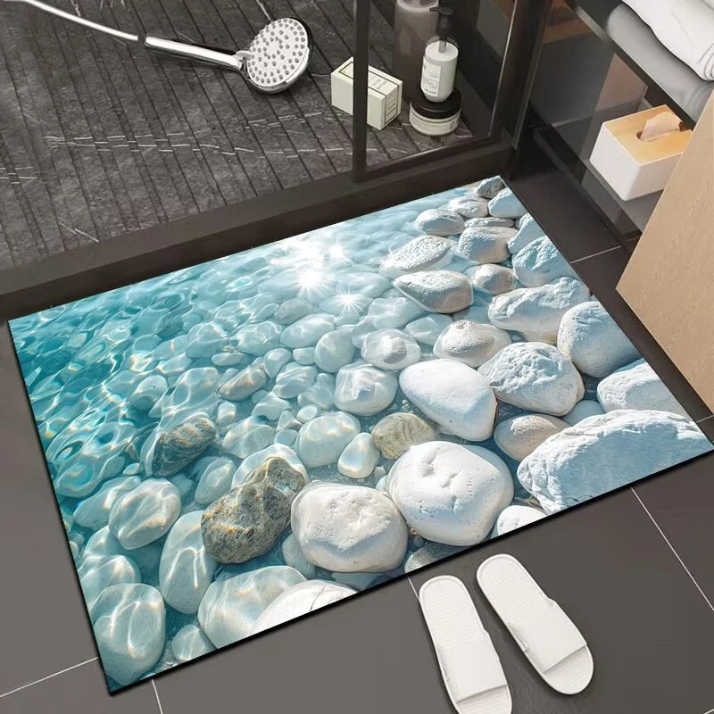 Reflektierender floraler Badematte
