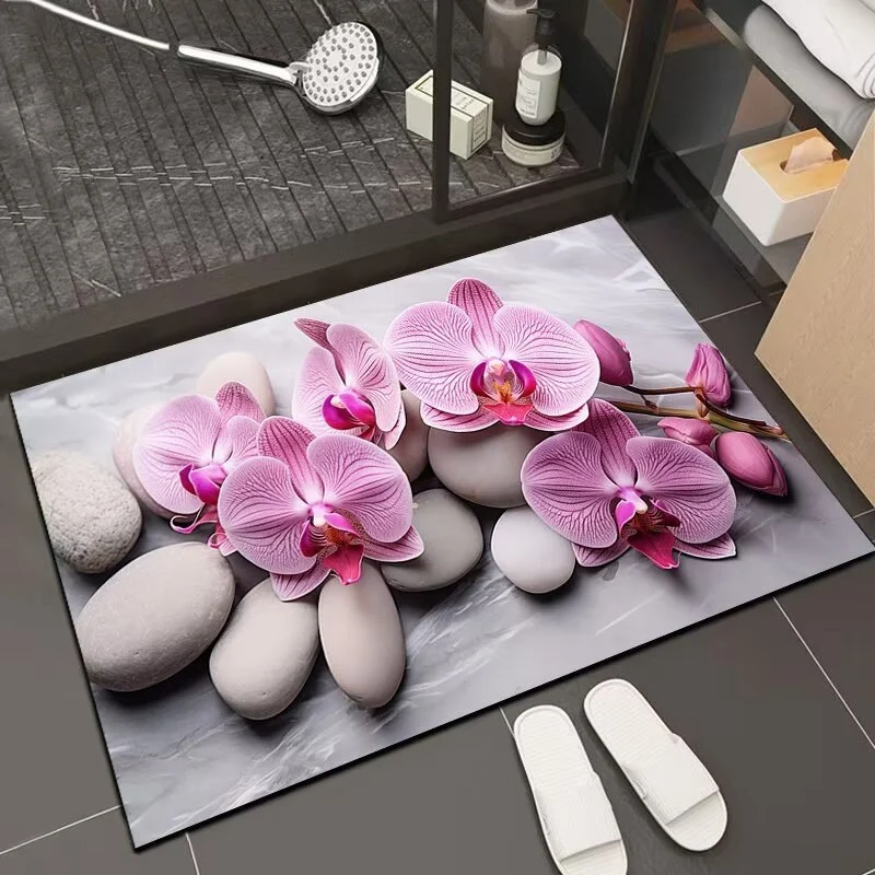Reflektierender floraler Badematte