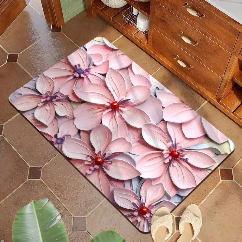 Dekorative 3D Blumenbadmatte