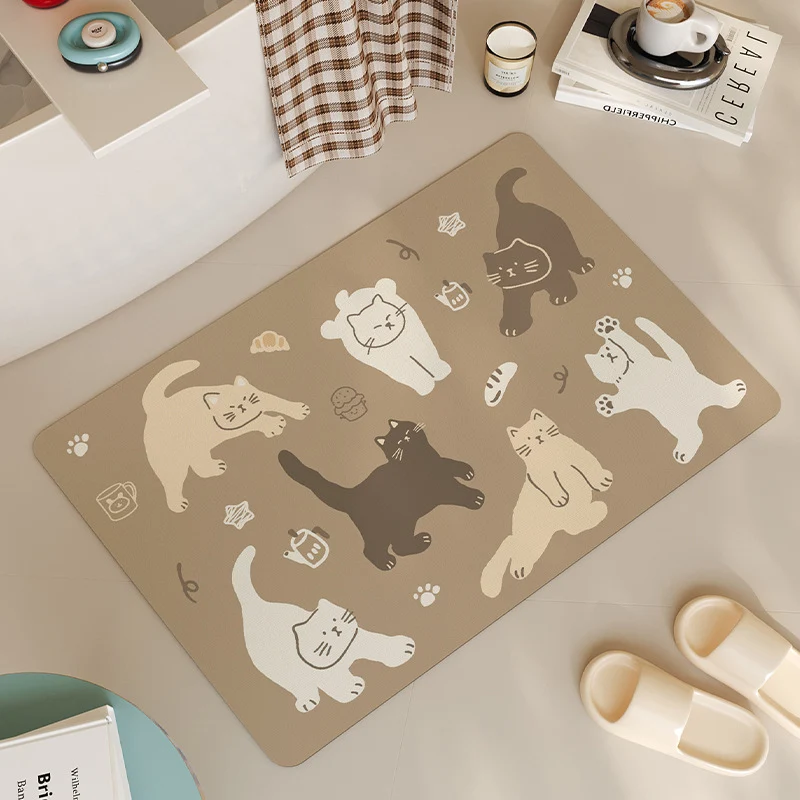 Verspielt Katzen-Themen Badezimmermatte