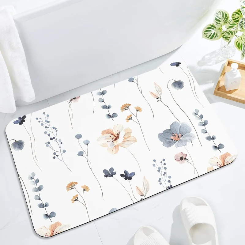 Florales Muster Badezimmermatte