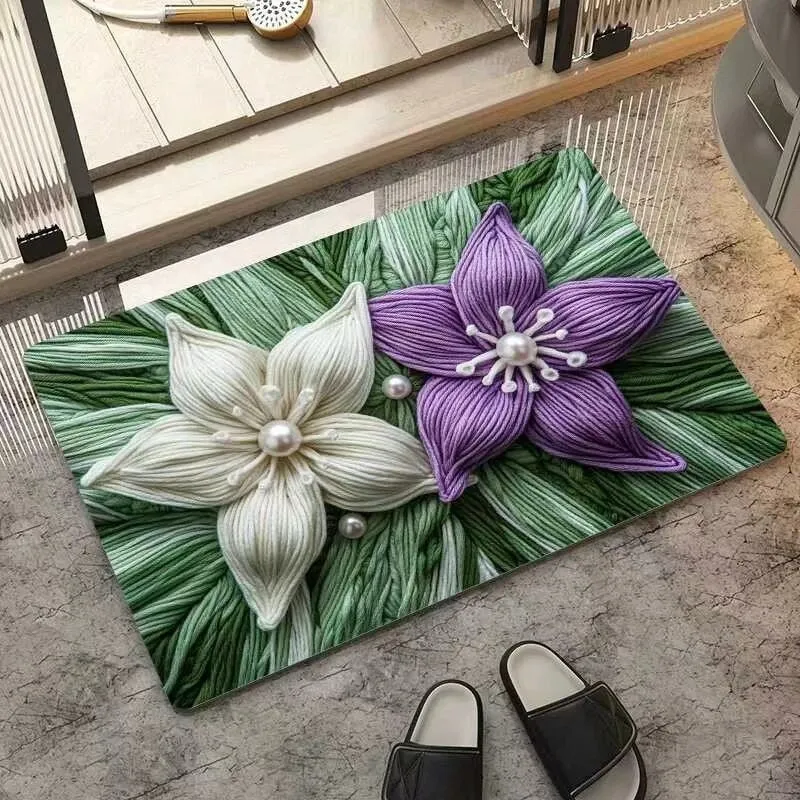 Blumeninspiriertes dekoratives Teppichmatte