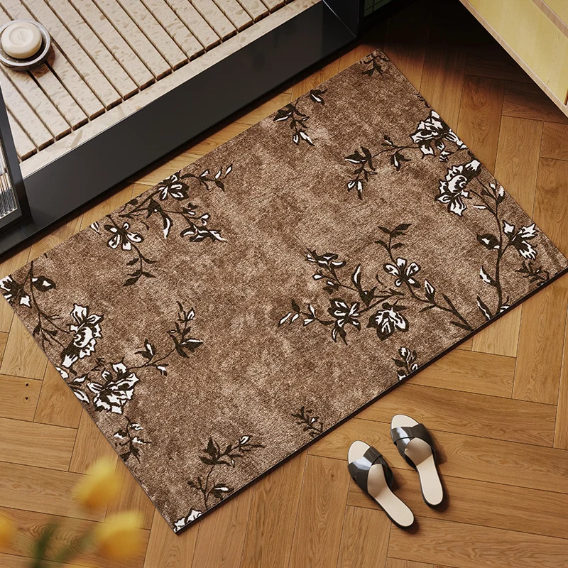 Eleganter floraler Muster-Innenbereichsteppich