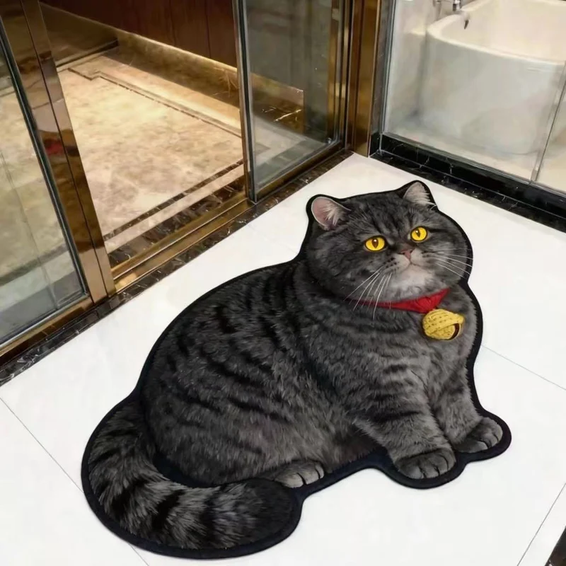 Plüsch Katzenförmige Badmatte