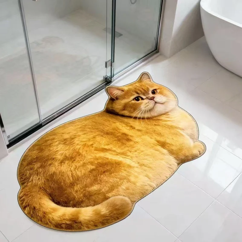 Plüsch Katzenförmige Badmatte