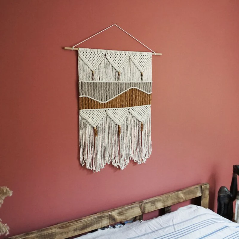 Bohemian Makramee Wandteppich Karnz