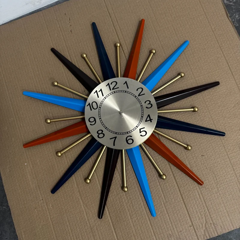 Retro Starburst Wanduhr Karnz